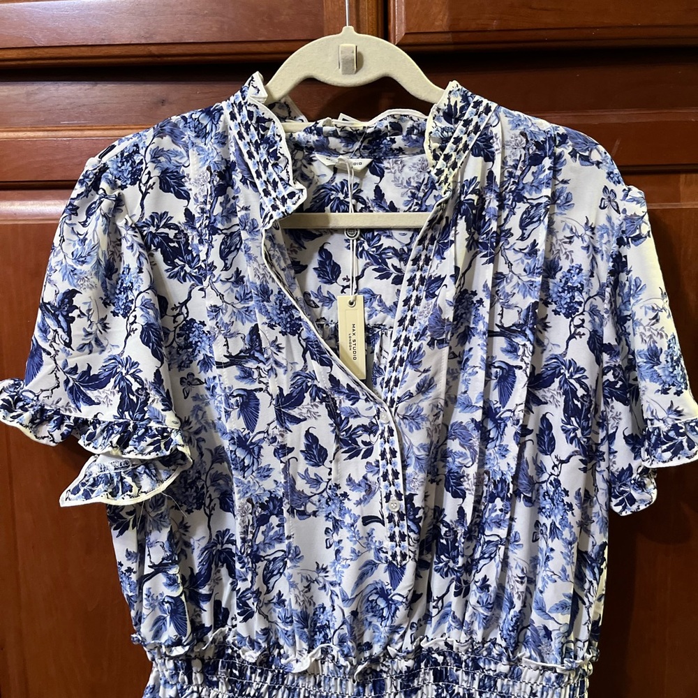 Max Studio Blue Floral Dress